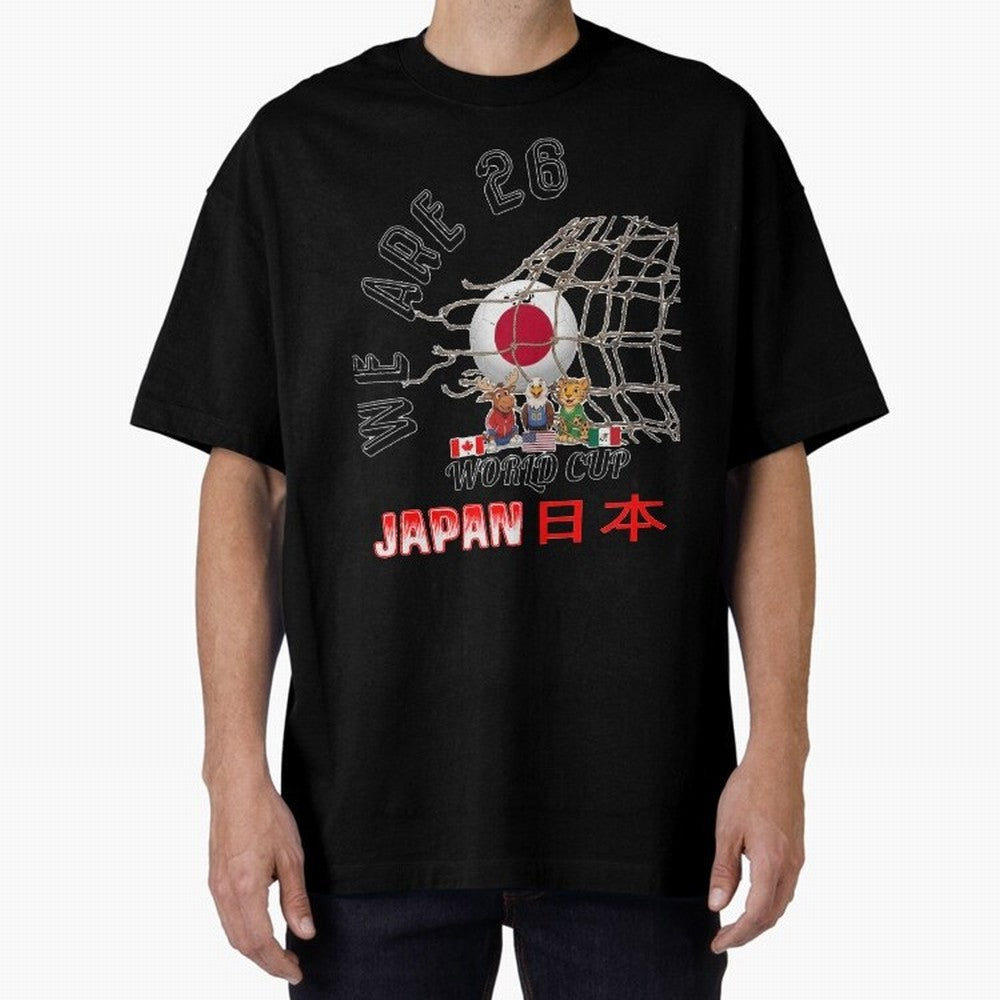 World cup 26 - Japan Oversized T-Shirt Bring Global Tournament Vibes to Global Football Passion for FIFA World Cup 2026 Group Stage, Celebrating Cristiano Ronaldo, Haaland and CR7, England and Germany, Football Passion, Legendary Performances,