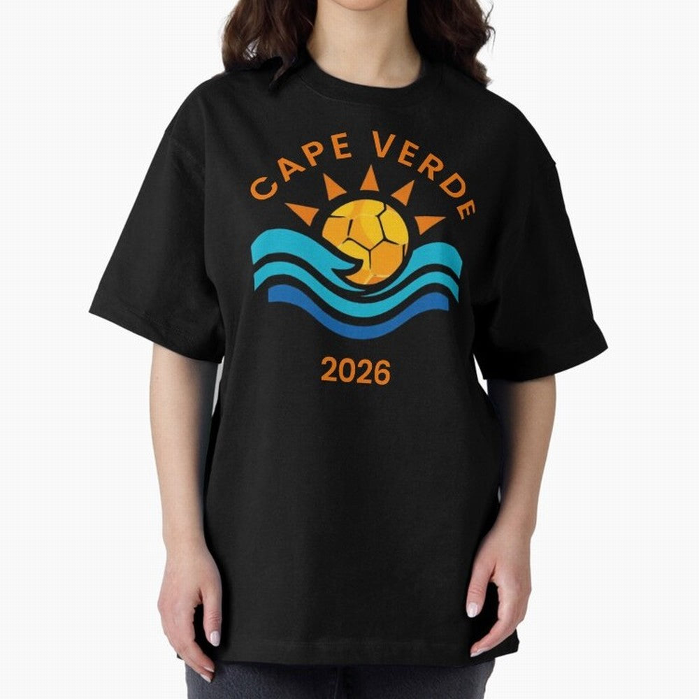 Cape Verde 2026 Oversized T-Shirt Stand with FIFA World Cup 2026 USA Canada Mexico Capturing Mbappe, England and Germany Energy, Soccer Culture, Superstar Moments, National Team Dreams and Competitive Fire; Perfect for Supporters Who Want Bold