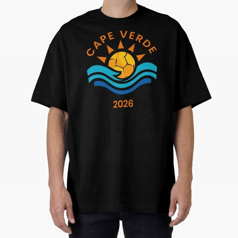 Cape Verde 2026 Oversized T-Shirt Stand with FIFA World Cup 2026 USA Canada Mexico Capturing Mbappe, England and Germany Energy, Soccer Culture, Superstar Moments, National Team Dreams and Competitive Fire; Perfect for Supporters Who Want Bold