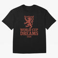 Scotland World Cup Dreams 2026 Oversized T-Shirt Honor Global Football Passion for FIFA World Cup 2026 Group Stage, Driven by Messi, Neymar and Mbappe, France and Portugal, Football Festival Excitement, Trophy Ambitions, Country Rivalries and Star