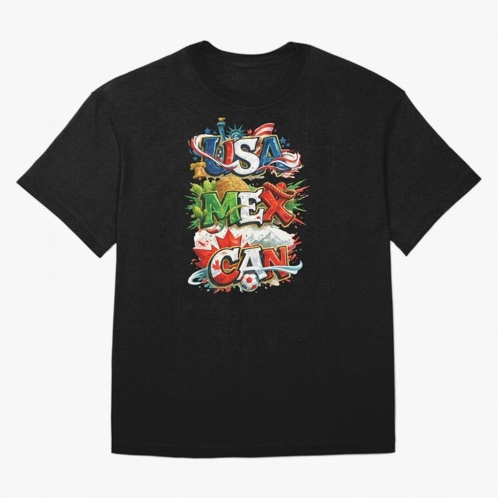 World Cup 2026 USA Canada Mexico Oversized T-Shirt Refresh Global Football Passion for FIFA World Cup 2026 USA Canada Mexico, with Messi, Neymar and Mbappe, England, France and Netherlands, Match Day Excitement, Supporter Culture, Golden Goals and