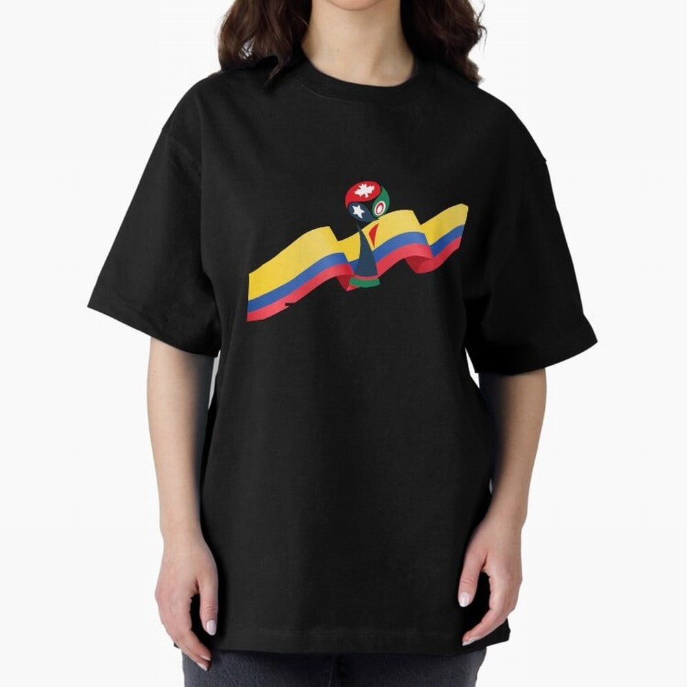 World Cup 2026 Team Colombia Oversized T-Shirt Relive Legendary Nights from FIFA World Cup 2026 Group Stage Spirit, Centered on France and Portugal, Haaland and Mbappe, Supporter Pride, Iconic Celebrations, Legendary Names and Global Match Day