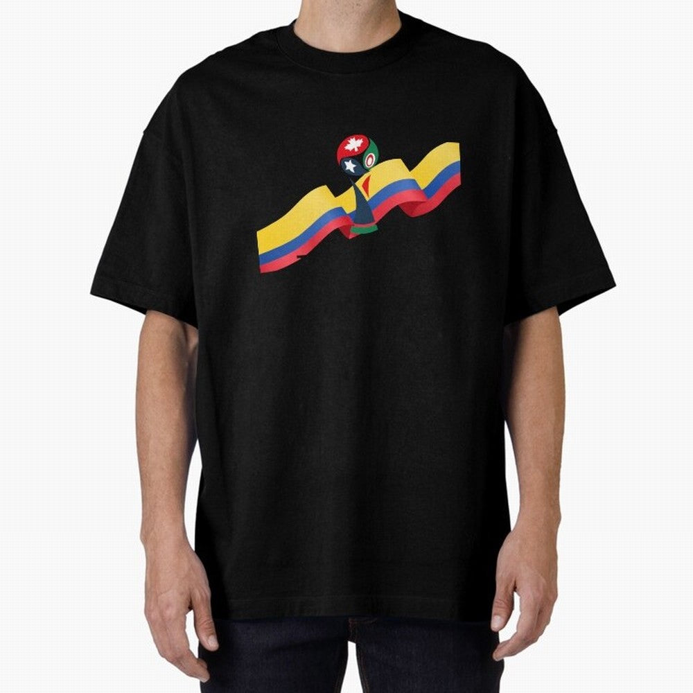 World Cup 2026 Team Colombia Oversized T-Shirt Relive Legendary Nights from FIFA World Cup 2026 Group Stage Spirit, Centered on France and Portugal, Haaland and Mbappe, Supporter Pride, Iconic Celebrations, Legendary Names and Global Match Day