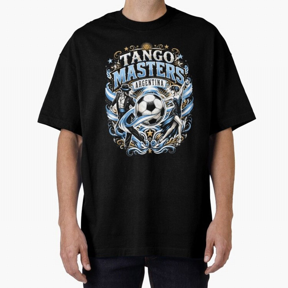 Tango Masters Argentina World Cup 2026 Oversized T-Shirt Keep Football History Alive during FIFA World Cup 2026 Spirit, Featuring France and Portugal, Messi, CR7 and Mbappe, Soccer Culture, Superstar Moments, National Team Dreams and Competitive