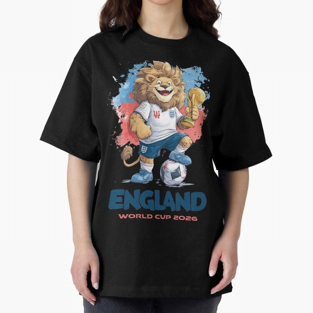 England - World Cup 2026 Oversized T-Shirt Celebrate the Magic of FIFA World Cup 2026 Group Stage Spirit, Driven by Portugal, Messi, Match Day Excitement, Supporter Culture, Golden Goals and Global Football Passion; Perfect for Supporters Who Want