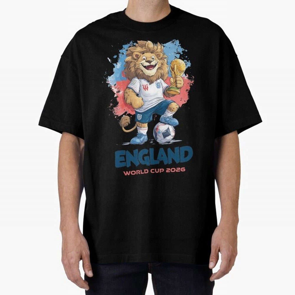 England - World Cup 2026 Oversized T-Shirt Celebrate the Magic of FIFA World Cup 2026 Group Stage Spirit, Driven by Portugal, Messi, Match Day Excitement, Supporter Culture, Golden Goals and Global Football Passion; Perfect for Supporters Who Want