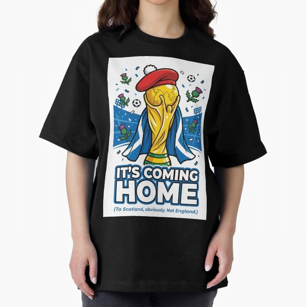It's Coming Home Oversized T-Shirt Represent the Passion of Match Day Hype around FIFA World Cup 2026 USA Canada Mexico, Haaland, Brazil, Classic Soccer Heritage, Championship Pressure, Fan Loyalty and International Pride; Created for Match Day