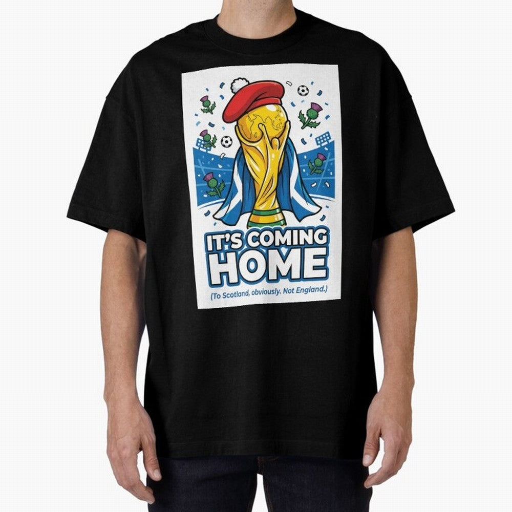 It's Coming Home Oversized T-Shirt Represent the Passion of Match Day Hype around FIFA World Cup 2026 USA Canada Mexico, Haaland, Brazil, Classic Soccer Heritage, Championship Pressure, Fan Loyalty and International Pride; Created for Match Day