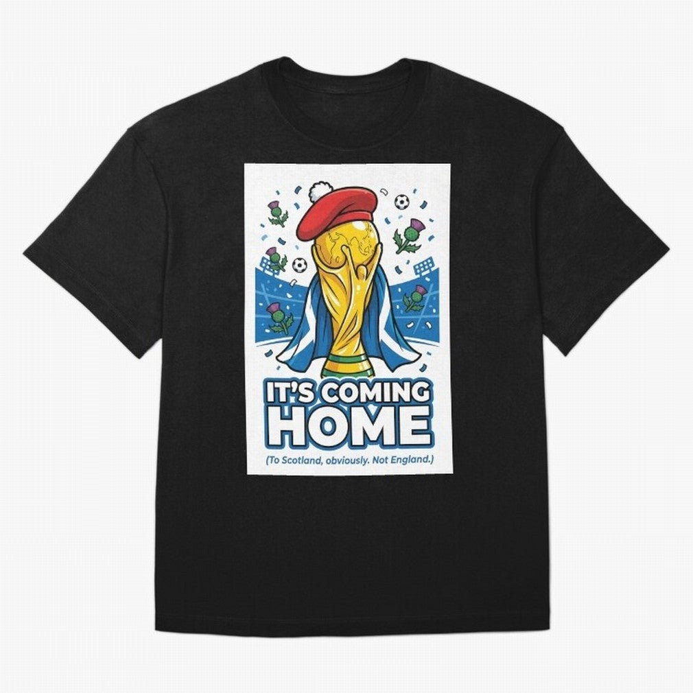 It's Coming Home Oversized T-Shirt Represent the Passion of Match Day Hype around FIFA World Cup 2026 USA Canada Mexico, Haaland, Brazil, Classic Soccer Heritage, Championship Pressure, Fan Loyalty and International Pride; Created for Match Day