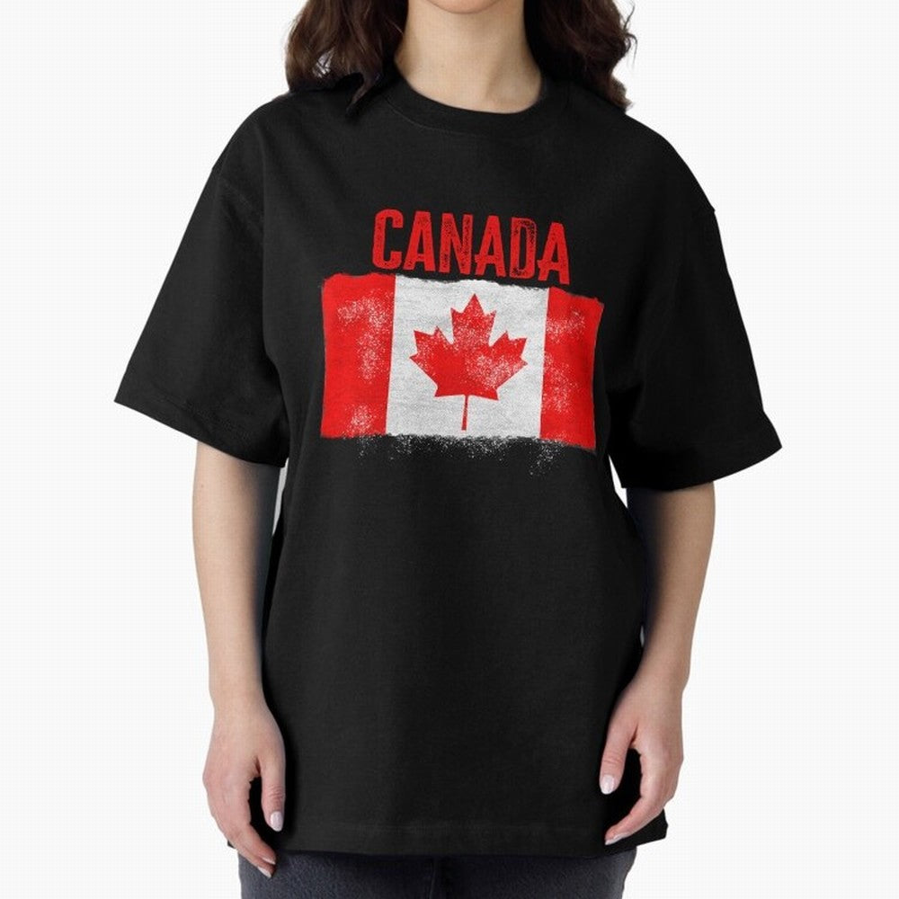 Canada Oversized T-Shirt Share FIFA World Cup 2026 for Fans of Neymar, Haaland and Cristiano Ronaldo and Brazil, Portugal and Argentina, Bringing Game Day Rituals, Football Legends, Country Pride and the Road to the Final; Great for Supporters Who