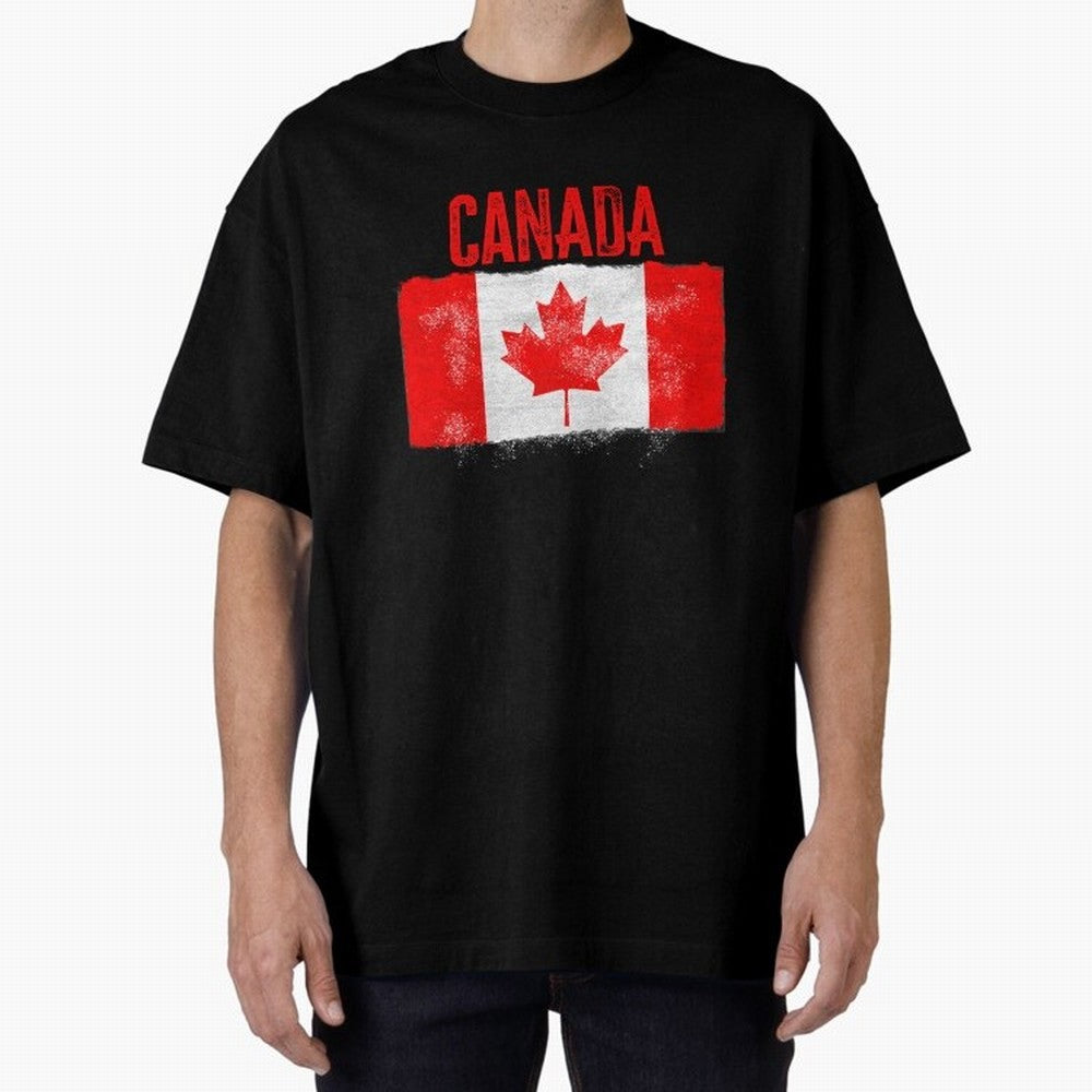Canada Oversized T-Shirt Share FIFA World Cup 2026 for Fans of Neymar, Haaland and Cristiano Ronaldo and Brazil, Portugal and Argentina, Bringing Game Day Rituals, Football Legends, Country Pride and the Road to the Final; Great for Supporters Who