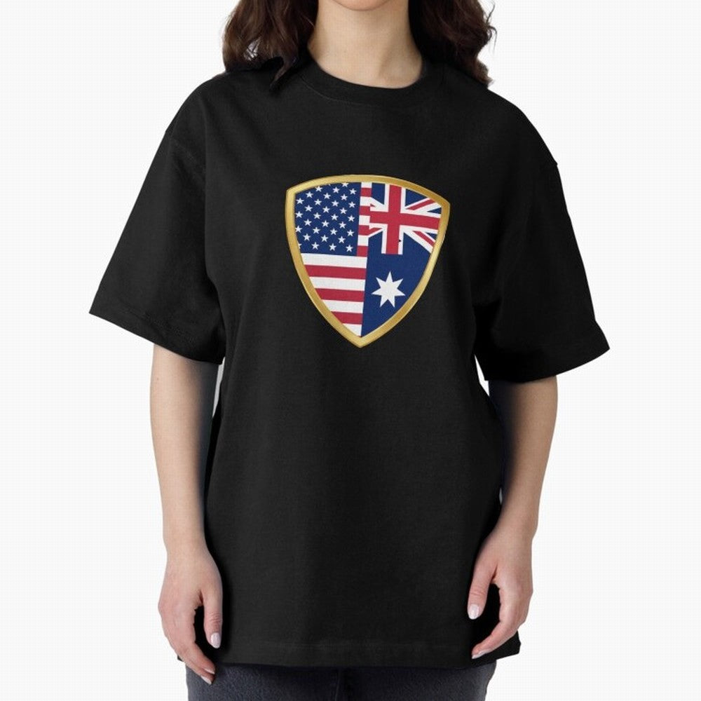 FIFA World Cup - USA v Australia Oversized T-Shirt Bring a Champion Mindset to FIFA World Cup 2026 Group Stage for Fans of Cristiano Ronaldo and Brazil, Portugal and Argentina, Bringing Football Festival Excitement, Trophy Ambitions, Country
