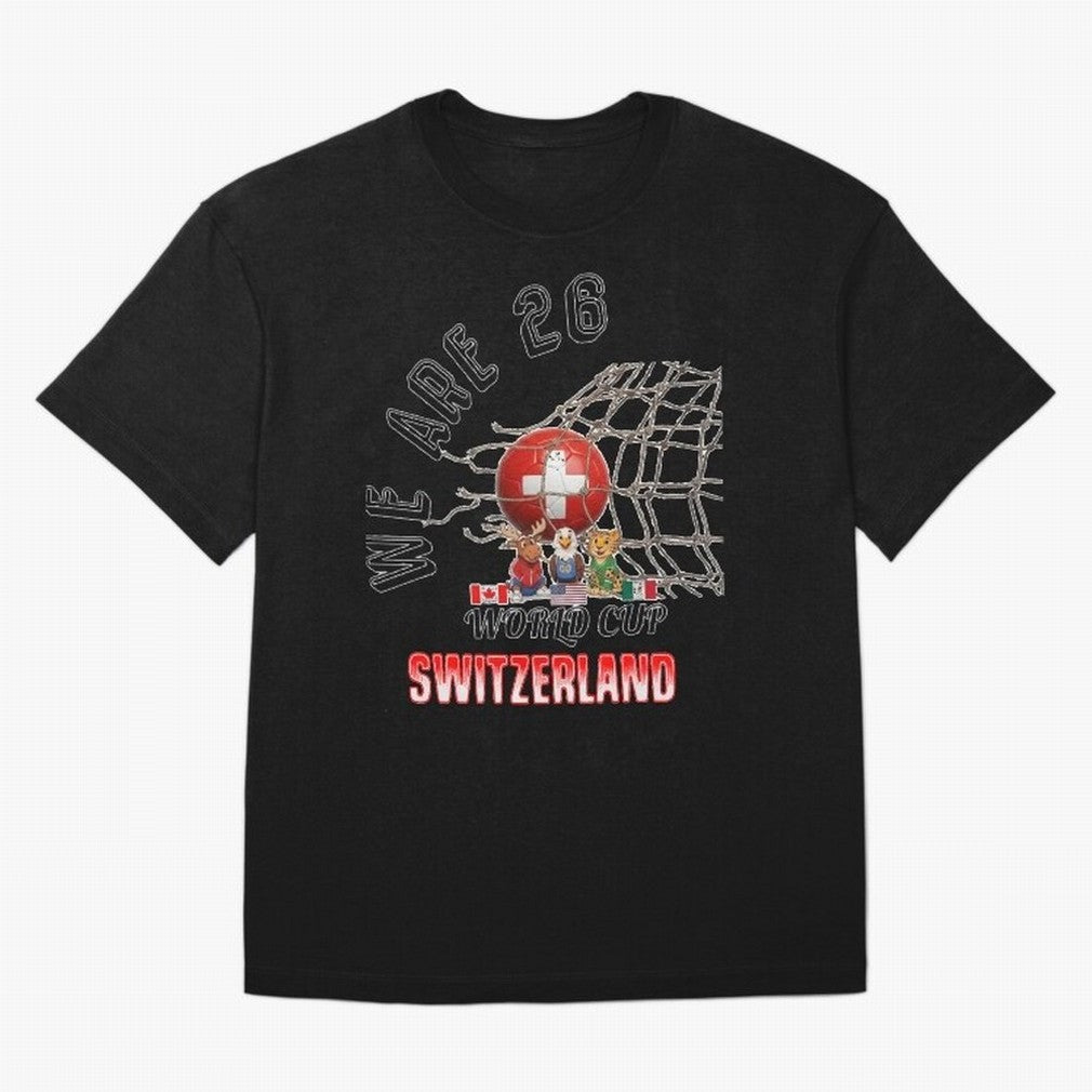 World cup 26 - Switzerland Oversized T-Shirt Showcase FIFA World Cup 2026 USA Canada Mexico Spirit, Connected to England, Mbappe and Neymar, Stadium Memories, Football Loyalty, International Chants and Championship Tradition; Ideal for Fans Who