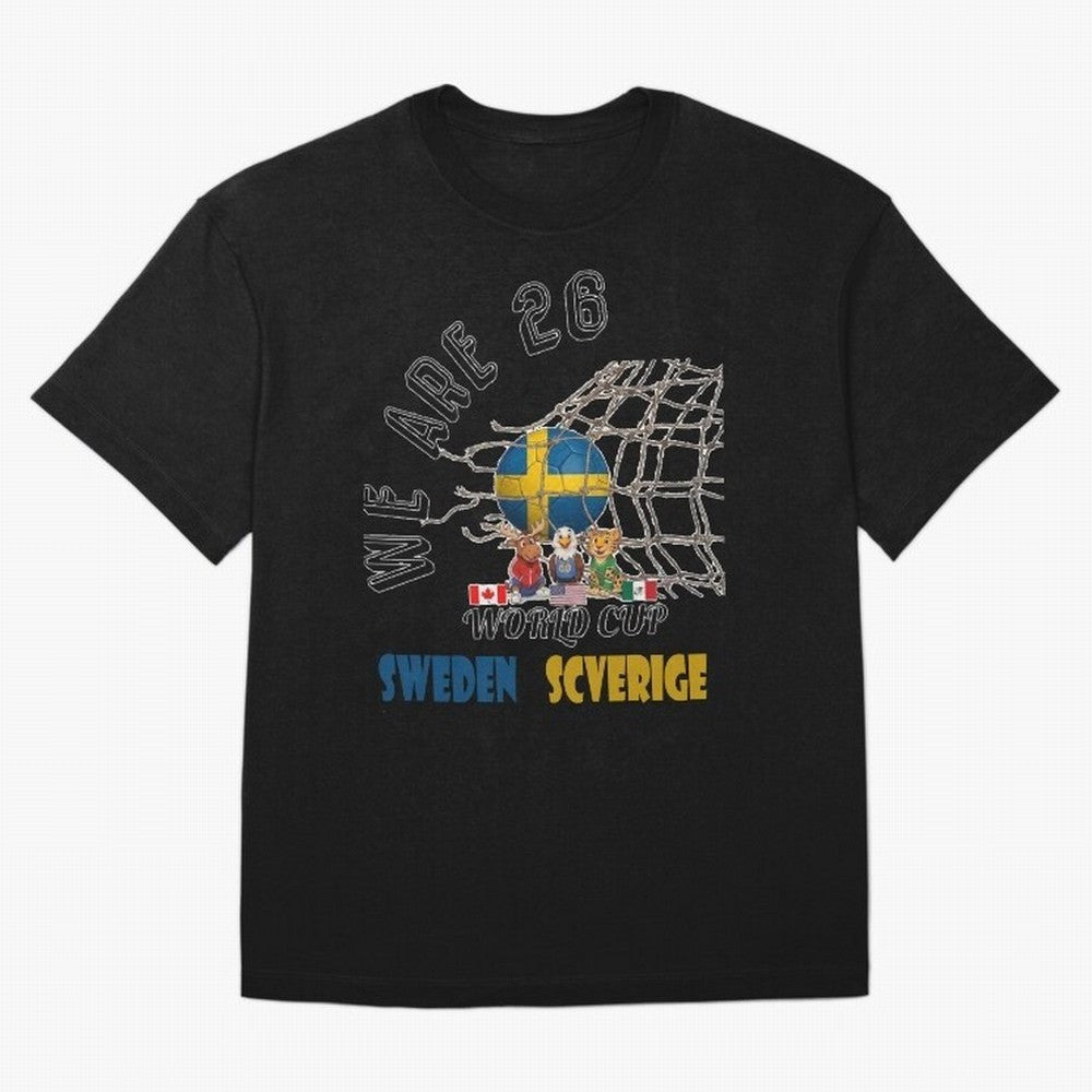 World cup 26 - Sweden Oversized T-Shirt Celebrate National Team Dreams in the FIFA World Cup 2026 USA Canada Mexico Journey through Neymar Highlights, Spain Pride, Sports Nostalgia, International Competition, Famous Players and Unforgettable