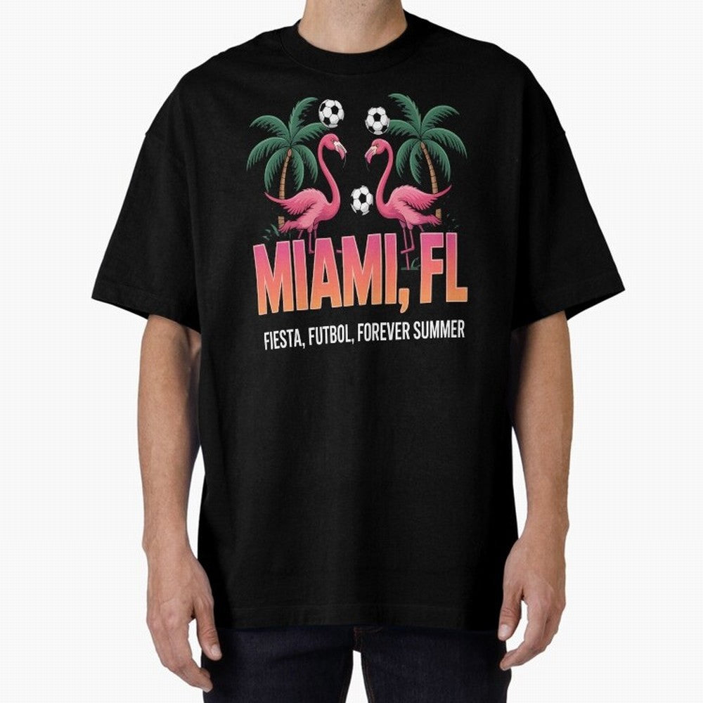 2026 soccer city - Miami FL - canada soccer - mexico soccer - north america soccer - 2026 soccer - world football 2026 - funny soccer shirt - patriotic soccer - sarcastic soccer Oversized T-Shirt Show Passion for the Stars of Match Day Hype around