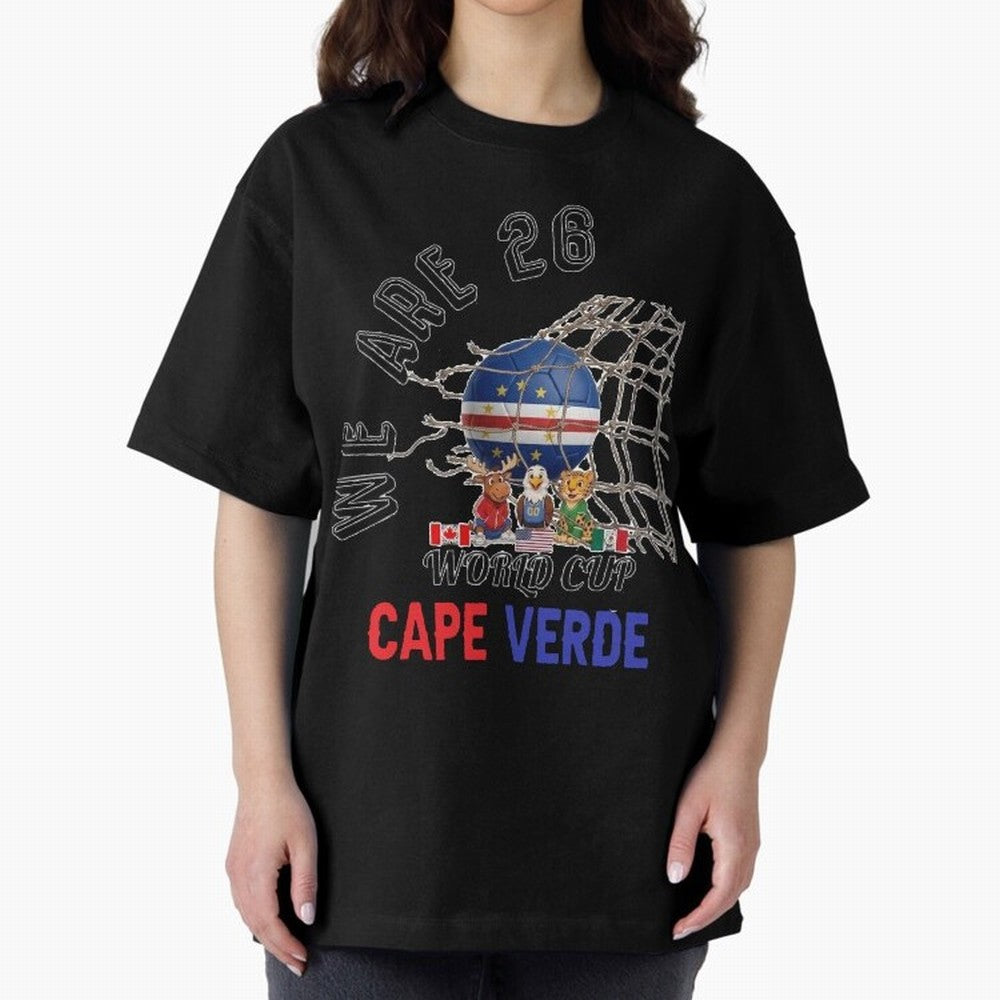 World cup 26 - Cape Verde Oversized T-Shirt Celebrate Every Goal in Match Day Hype around FIFA World Cup 2026 USA Canada Mexico, Haaland and Mbappe, Brazil, Portugal and Argentina, Tournament Hype, Historic Matchups, Family Viewing Parties and
