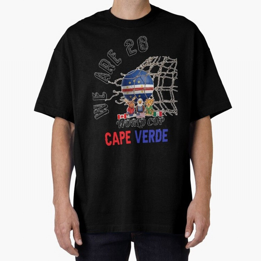 World cup 26 - Cape Verde Oversized T-Shirt Celebrate Every Goal in Match Day Hype around FIFA World Cup 2026 USA Canada Mexico, Haaland and Mbappe, Brazil, Portugal and Argentina, Tournament Hype, Historic Matchups, Family Viewing Parties and
