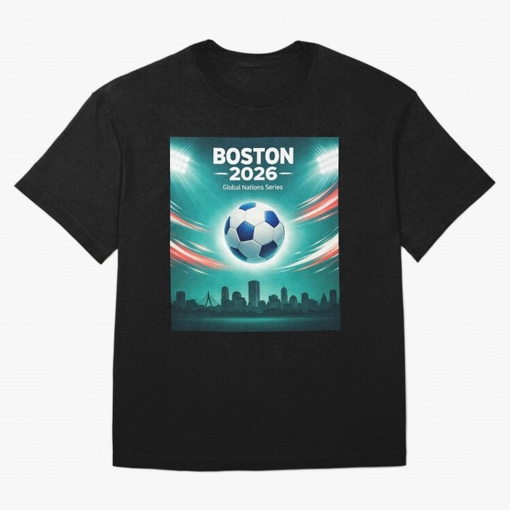 Boston 2026 Soccer Event Oversized T-Shirt Bring World Football Passion into the FIFA World Cup 2026 Journey through Neymar, Haaland and Cristiano Ronaldo Highlights, Germany Pride, Fan Favorite Moments, National Team Passion, Big Match Drama and