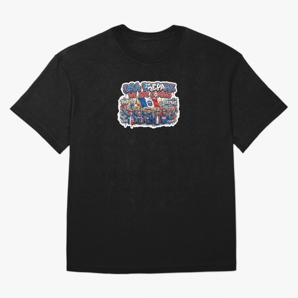 France Soccer Fans 2026 Sticker We Are Coming Oversized T-Shirt Share FIFA World Cup 2026 Group Stage Spirit, Celebrating Netherlands, Cristiano Ronaldo, Football Passion, Legendary Performances, Festival Vibes and Supporter Community; Made for