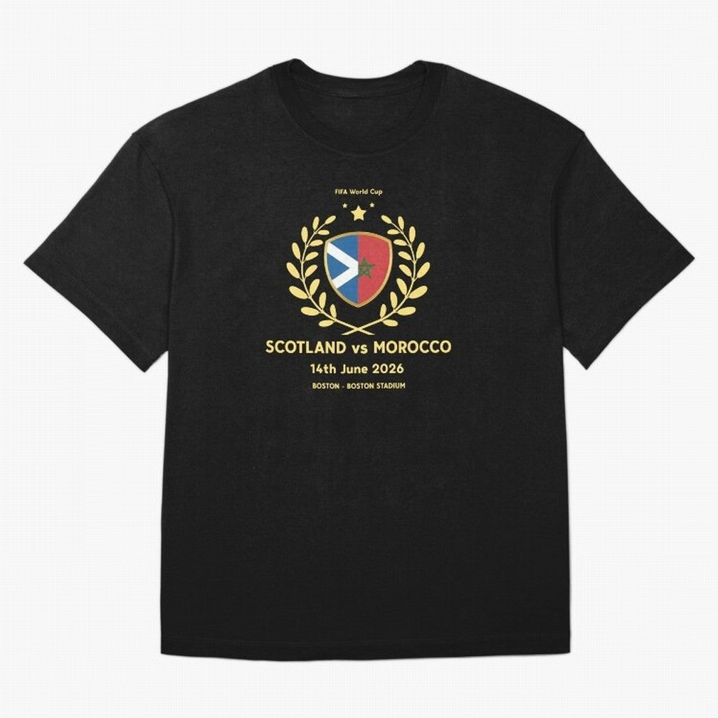 FIFA World Cup - Scotland v Morocco Oversized T-Shirt Live the Energy of FIFA World Cup 2026 Spirit, Capturing Argentina, France and Brazil, Neymar, Retro Football Energy, Iconic Rivalries, Trophy Chase Drama and Stadium Atmosphere; Perfect for