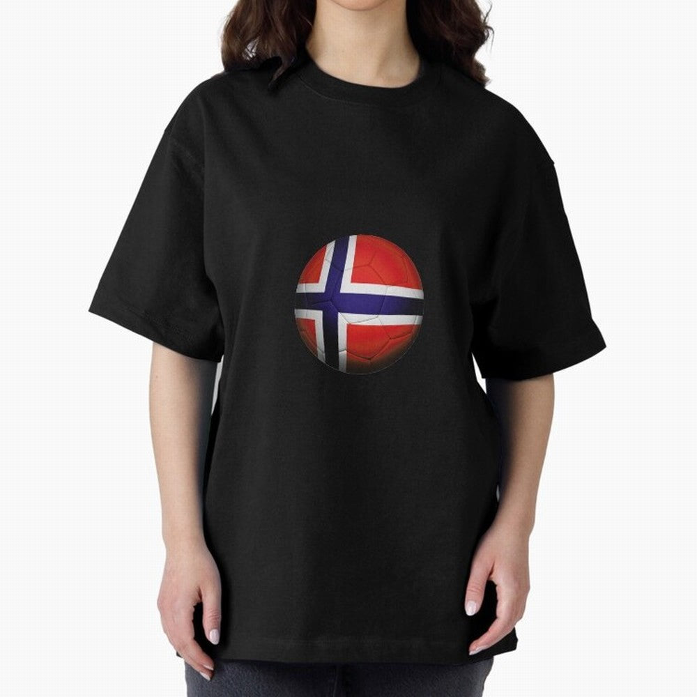 Norway Football Oversized T-Shirt Elevate the FIFA World Cup 2026 Journey through Mbappe and Neymar Highlights, England Pride, Global Supporter Spirit, Legendary Goals, National Colors and Tournament Celebration; Perfect for People Who Love