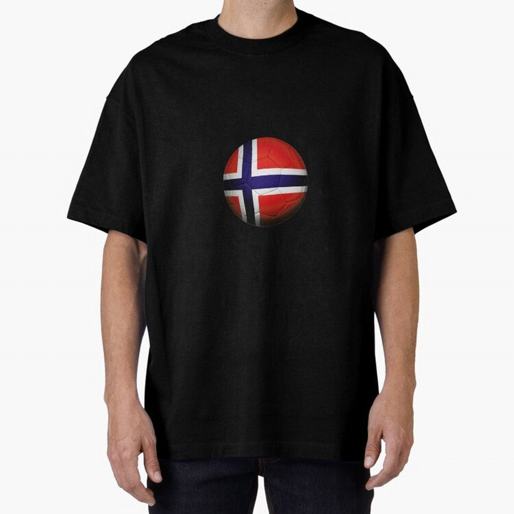 Norway Football Oversized T-Shirt Elevate the FIFA World Cup 2026 Journey through Mbappe and Neymar Highlights, England Pride, Global Supporter Spirit, Legendary Goals, National Colors and Tournament Celebration; Perfect for People Who Love