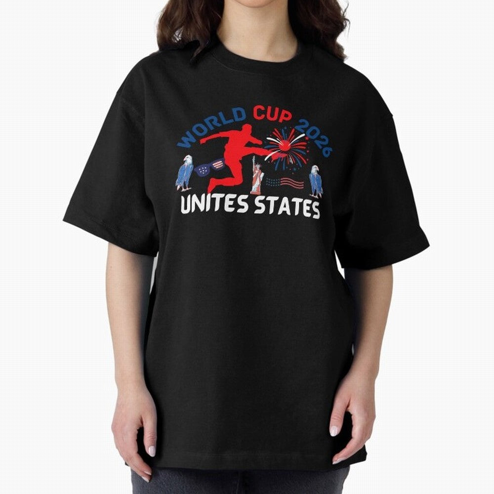 World cup 2026 unisex T-shirt World cup soccer North America 2026 Soccer World cup 26 USA Oversized T-Shirt Make Every Match About FIFA World Cup 2026 USA Canada Mexico for Fans of Neymar and Argentina, France and Brazil, Bringing Game Day Rituals,