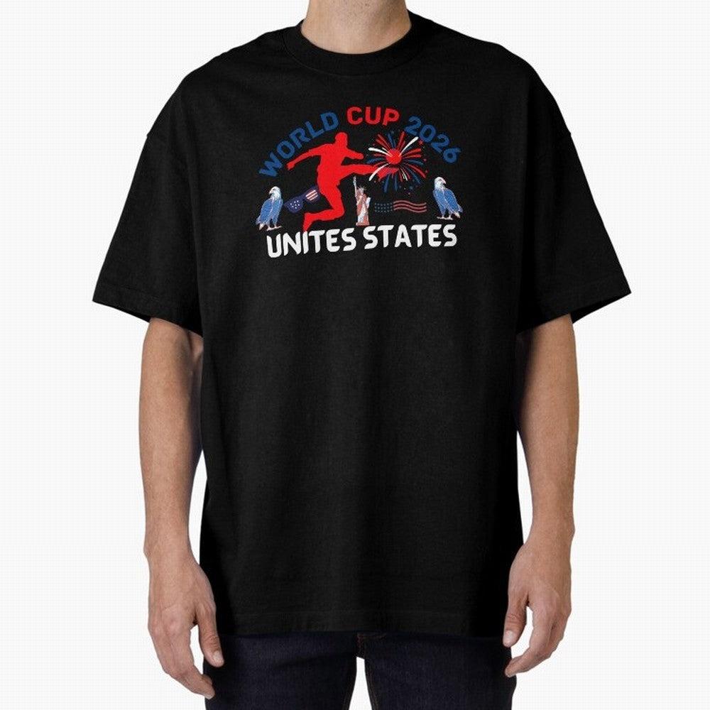 World cup 2026 unisex T-shirt World cup soccer North America 2026 Soccer World cup 26 USA Oversized T-Shirt Make Every Match About FIFA World Cup 2026 USA Canada Mexico for Fans of Neymar and Argentina, France and Brazil, Bringing Game Day Rituals,