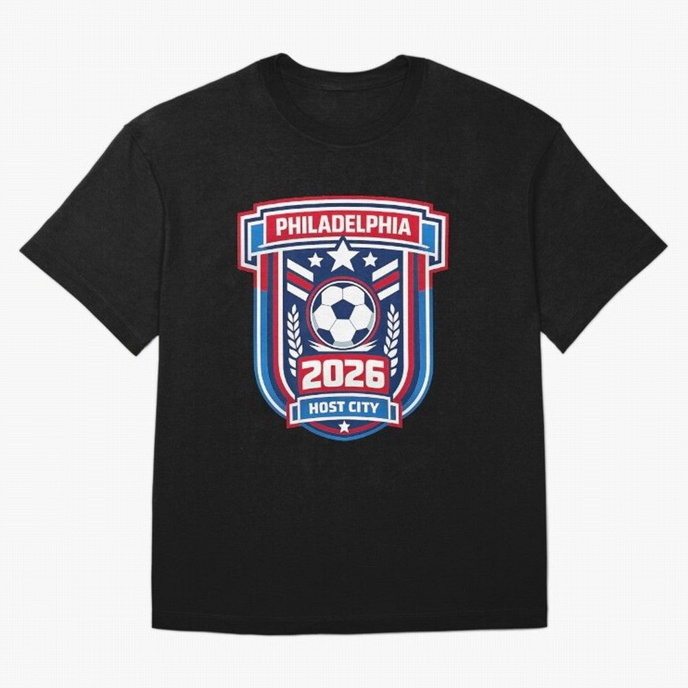 Philadelphia 2026 Soccer Host City Welcoming the World Cup Oversized T-Shirt Turn Up for FIFA World Cup 2026 USA Canada Mexico Driven by Messi and Cristiano Ronaldo, Portugal, Spain and Germany Energy, Championship Spirit, Famous Goals, Roaring