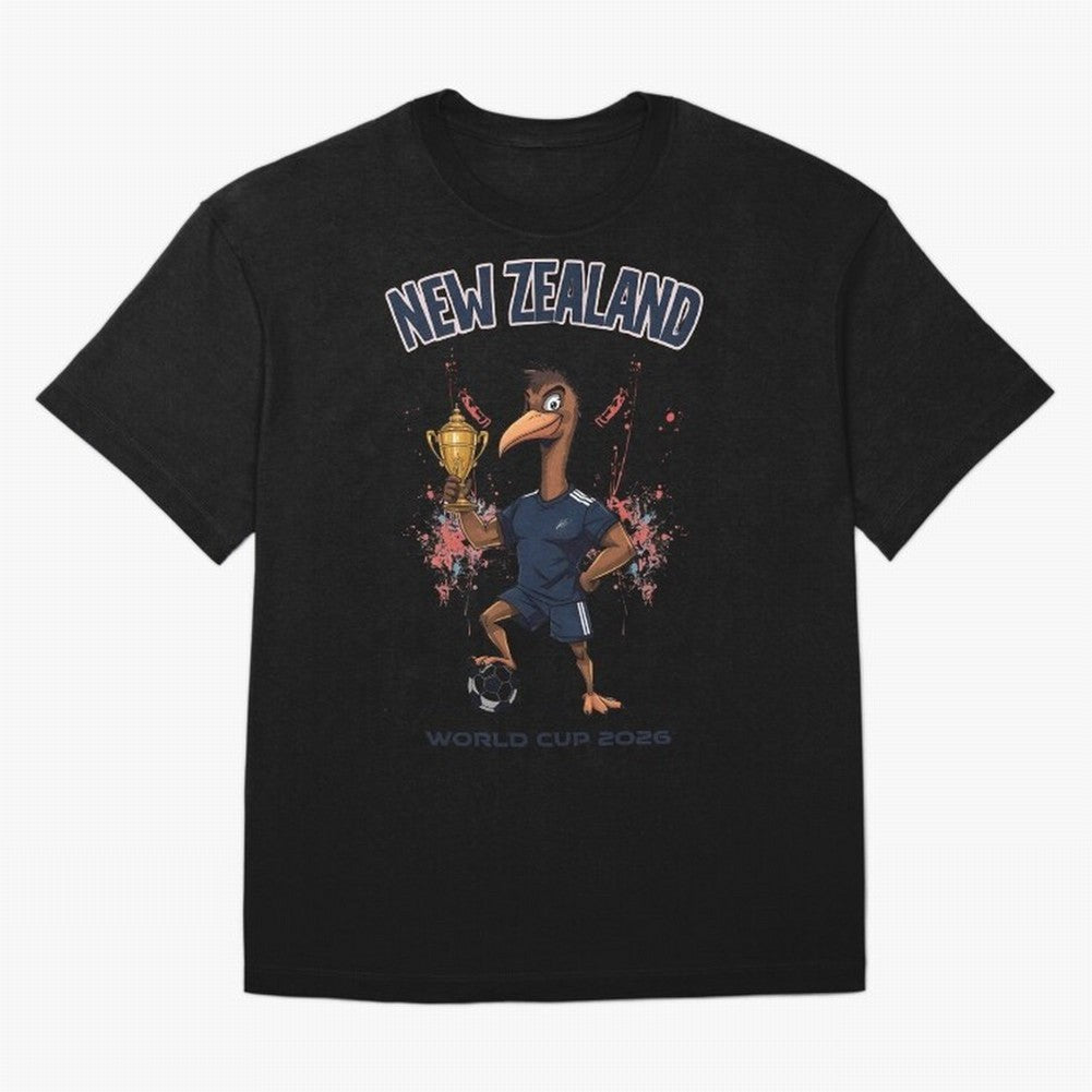 New Zealand - World Cup 2026 Oversized T-Shirt Represent FIFA World Cup 2026 Group Stage Celebrating Messi, Neymar and Mbappe, Portugal Energy, Soccer Culture, Superstar Moments, National Team Dreams and Competitive Fire; Perfect for People Who