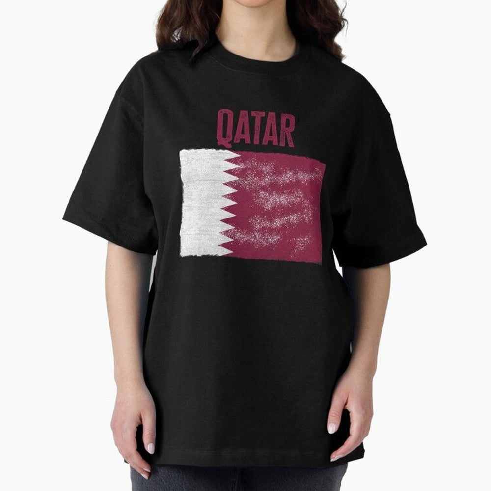 Qatar Oversized T-Shirt Bring Match Day Fire to Match Day Hype around FIFA World Cup 2026, Cristiano Ronaldo, Haaland and CR7, Spain and Netherlands, Goal Celebration Energy, Supporter Heritage, Football Icons and Worldwide Tournament Joy; Ideal