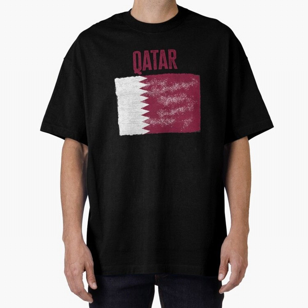 Qatar Oversized T-Shirt Bring Match Day Fire to Match Day Hype around FIFA World Cup 2026, Cristiano Ronaldo, Haaland and CR7, Spain and Netherlands, Goal Celebration Energy, Supporter Heritage, Football Icons and Worldwide Tournament Joy; Ideal