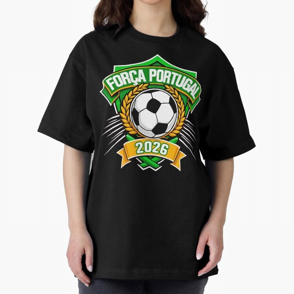Portugal Fan Art for World Cup 2026 Oversized T-Shirt Follow Every Goal of the FIFA World Cup 2026 Group Stage Journey through Neymar Highlights, Argentina, France and Brazil Pride, Match Day Excitement, Supporter Culture, Golden Goals and Global