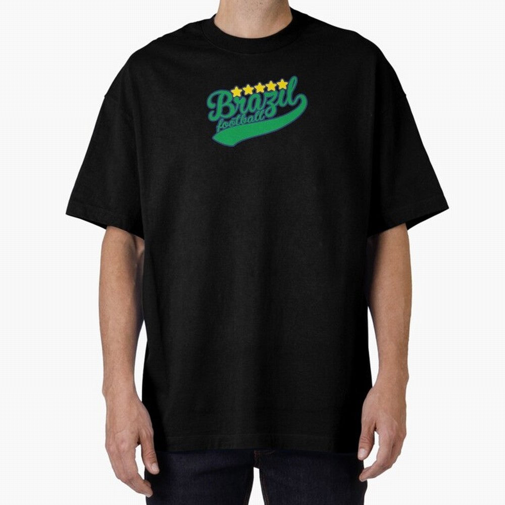 Brazil Soccer Football World Cup Vintage Oversized T-Shirt Celebrate Golden Goal Energy in FIFA World Cup 2026 Spirit, Celebrating Netherlands, CR7 and Messi, Football History, Final Match Energy, Crowd Noise and Once in a Lifetime Moments; Ideal