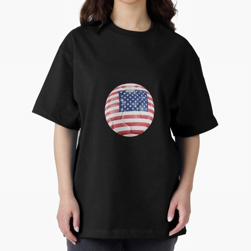 USA Soccer Oversized T-Shirt Make Your Look Match the FIFA World Cup 2026 USA Canada Mexico Journey through Messi and Cristiano Ronaldo Highlights, England and Germany Pride, Championship Spirit, Famous Goals, Roaring Crowds and International