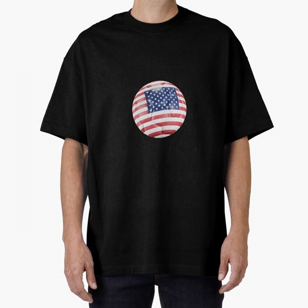 USA Soccer Oversized T-Shirt Make Your Look Match the FIFA World Cup 2026 USA Canada Mexico Journey through Messi and Cristiano Ronaldo Highlights, England and Germany Pride, Championship Spirit, Famous Goals, Roaring Crowds and International