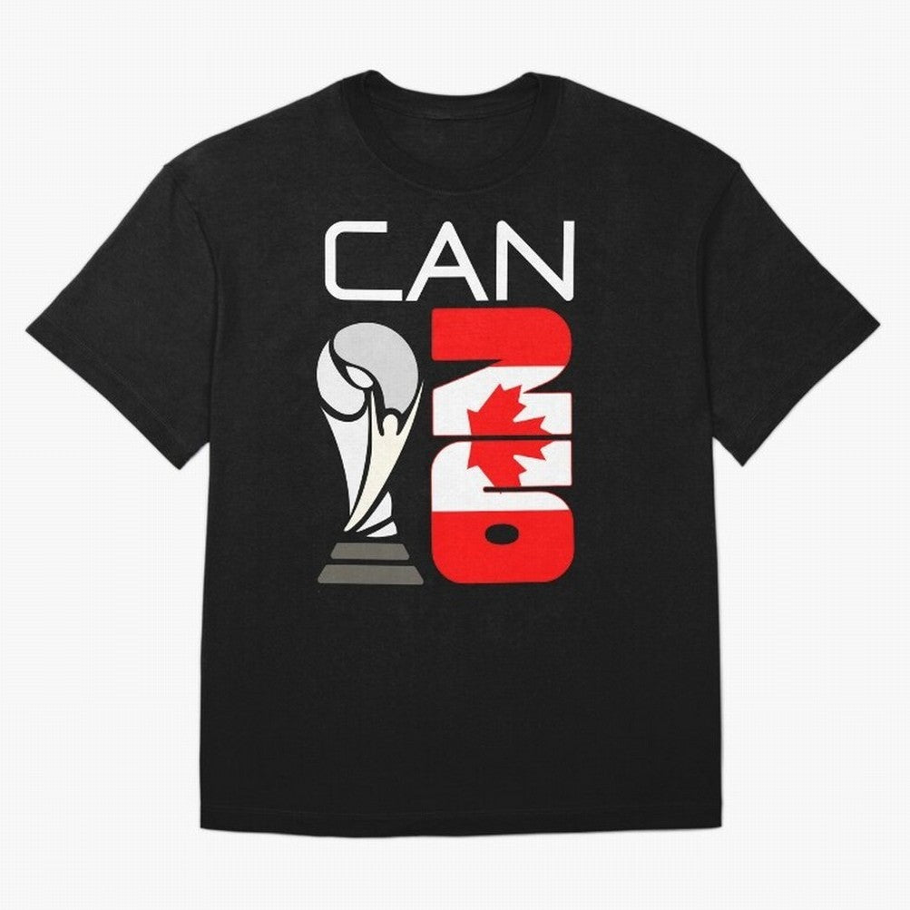 Canada 2026 Soccer World Cup Trophy Canadian Flag Design Oversized T-Shirt Join the Countdown to FIFA World Cup 2026 Group Stage Spirit, with Brazil, Portugal and Argentina, CR7, Football History, Final Match Energy, Crowd Noise and Once in a