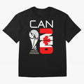 Canada 2026 Soccer World Cup Trophy Canadian Flag Design Oversized T-Shirt Join the Countdown to FIFA World Cup 2026 Group Stage Spirit, with Brazil, Portugal and Argentina, CR7, Football History, Final Match Energy, Crowd Noise and Once in a