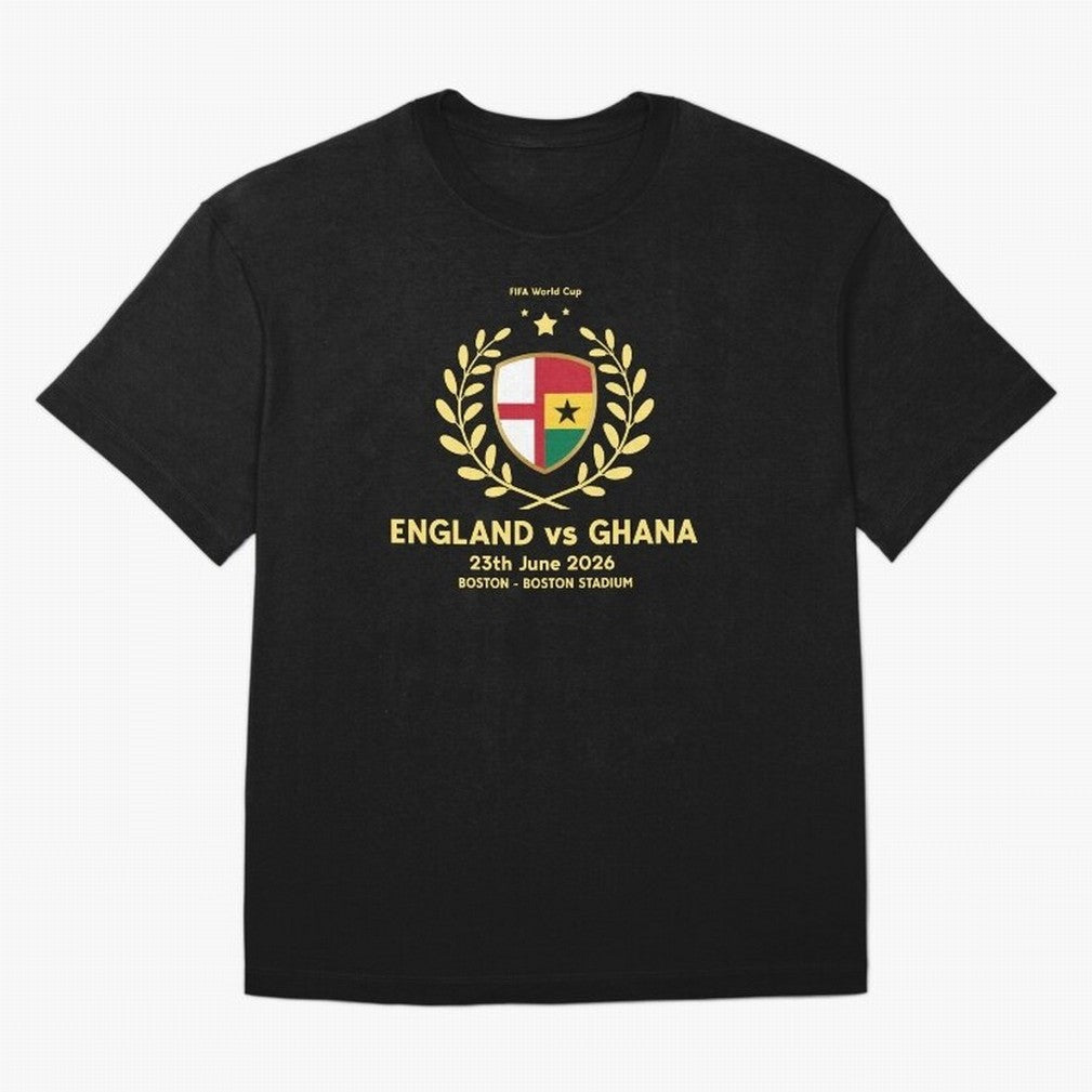 FIFA World Cup - England v Ghana Oversized T-Shirt Feel the Trophy Chase of the FIFA World Cup 2026 USA Canada Mexico Journey through Cristiano Ronaldo Highlights, England, France and Netherlands Pride, Match Day Excitement, Supporter Culture,