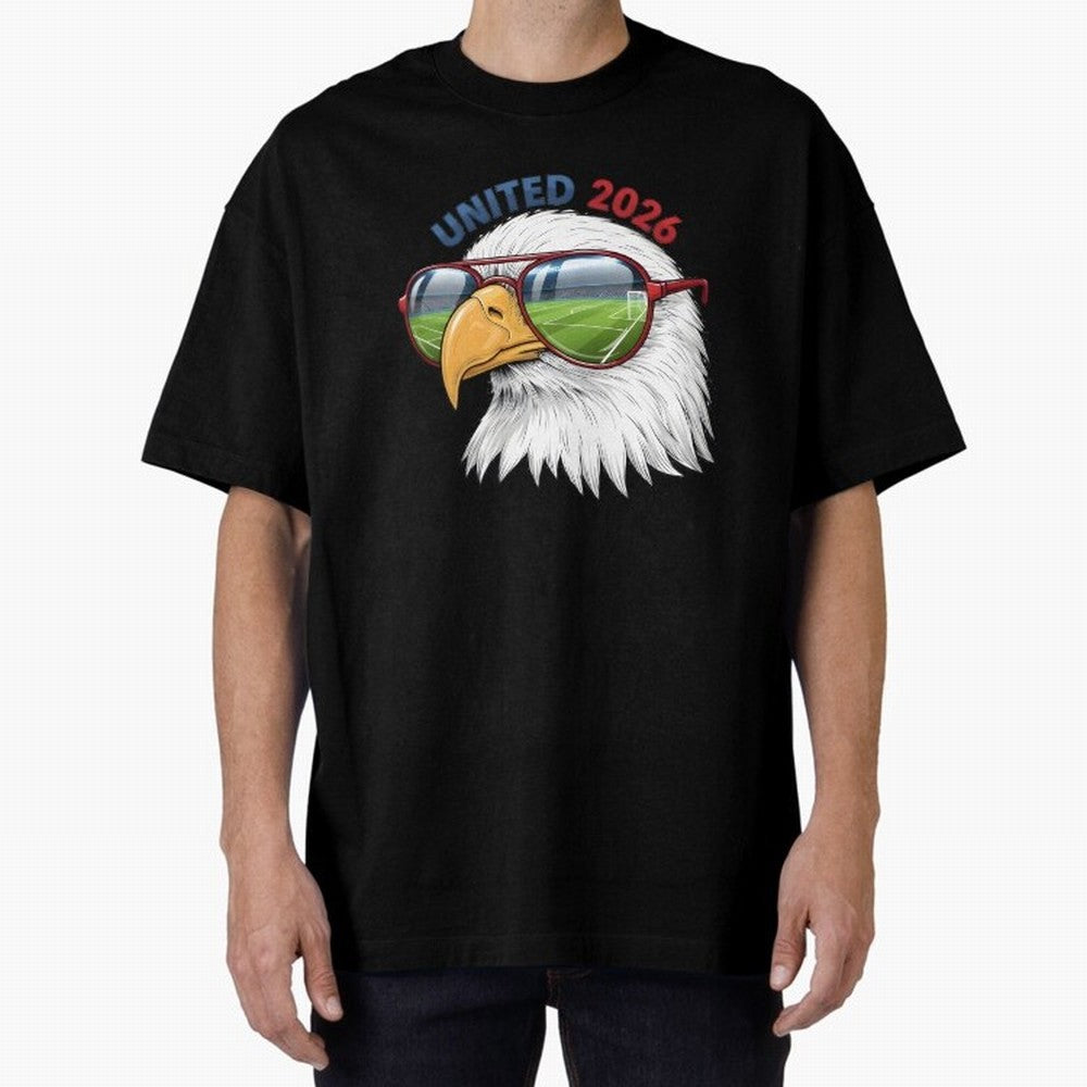 USA - World Cup 2026 Oversized T-Shirt Keep the Legacy of FIFA World Cup 2026 USA Canada Mexico Spirit, Connected to France, Mbappe, Retro Football Energy, Iconic Rivalries, Trophy Chase Drama and Stadium Atmosphere; Great for Watch Parties, Sports