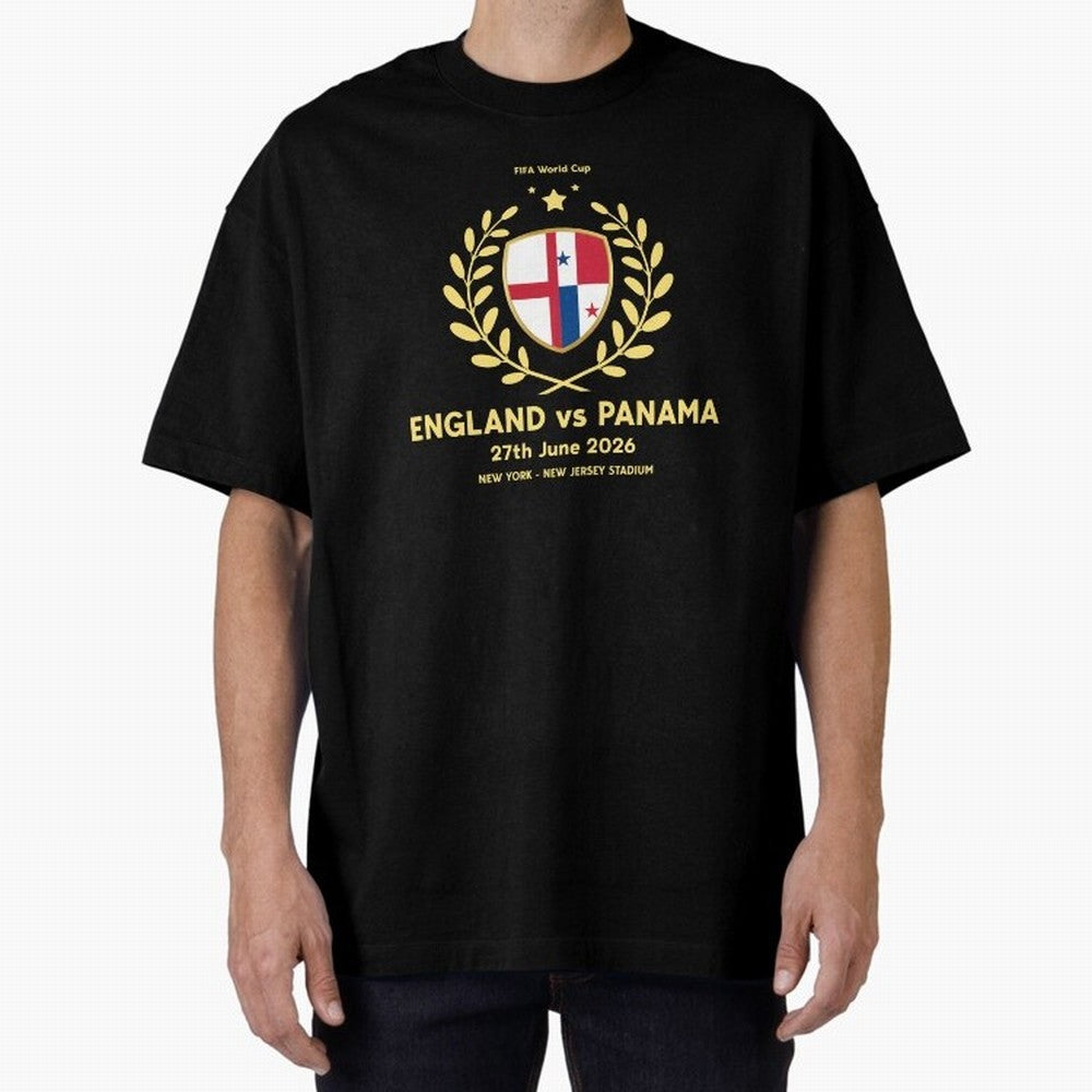 FIFA World Cup - England v Panama Oversized T-Shirt Join the Countdown to the FIFA World Cup 2026 Group Stage Journey through Neymar, Haaland and Cristiano Ronaldo Highlights, Brazil, Portugal and Argentina Pride, Match Day Excitement, Supporter