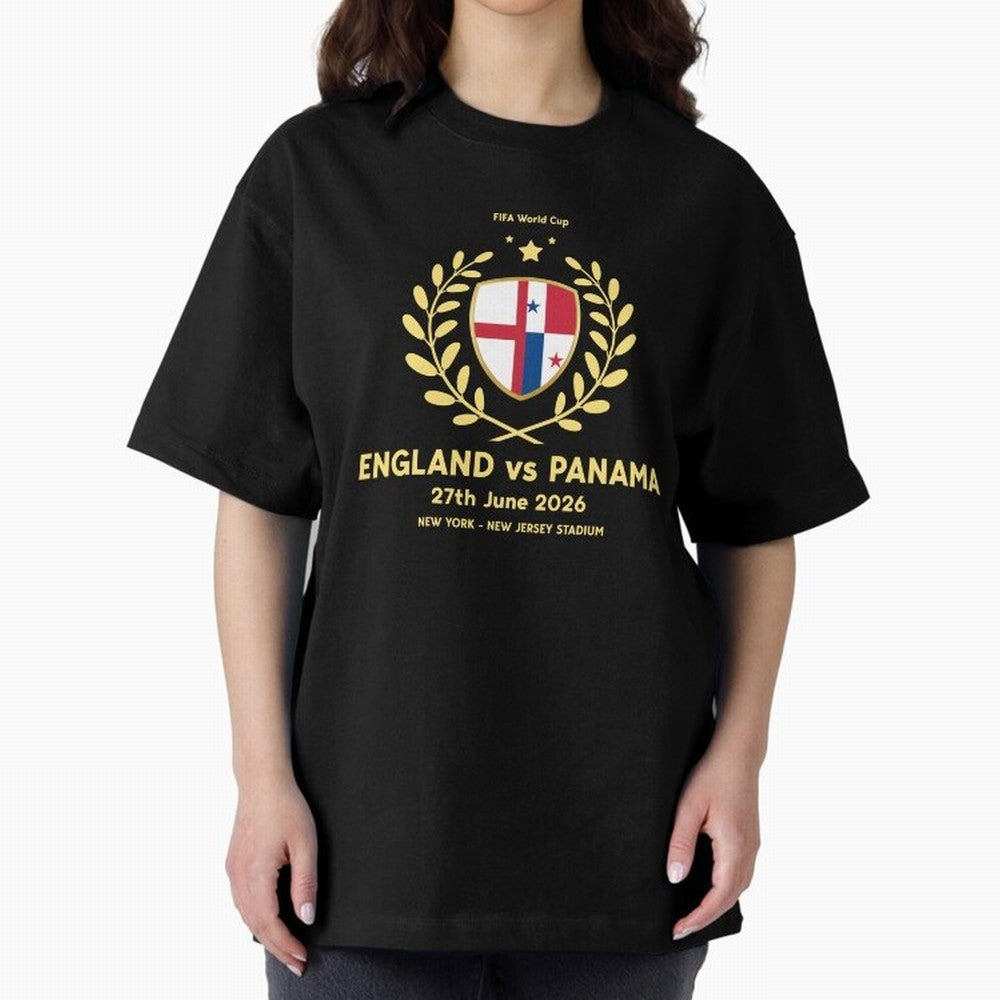 FIFA World Cup - England v Panama Oversized T-Shirt Join the Countdown to the FIFA World Cup 2026 Group Stage Journey through Neymar, Haaland and Cristiano Ronaldo Highlights, Brazil, Portugal and Argentina Pride, Match Day Excitement, Supporter