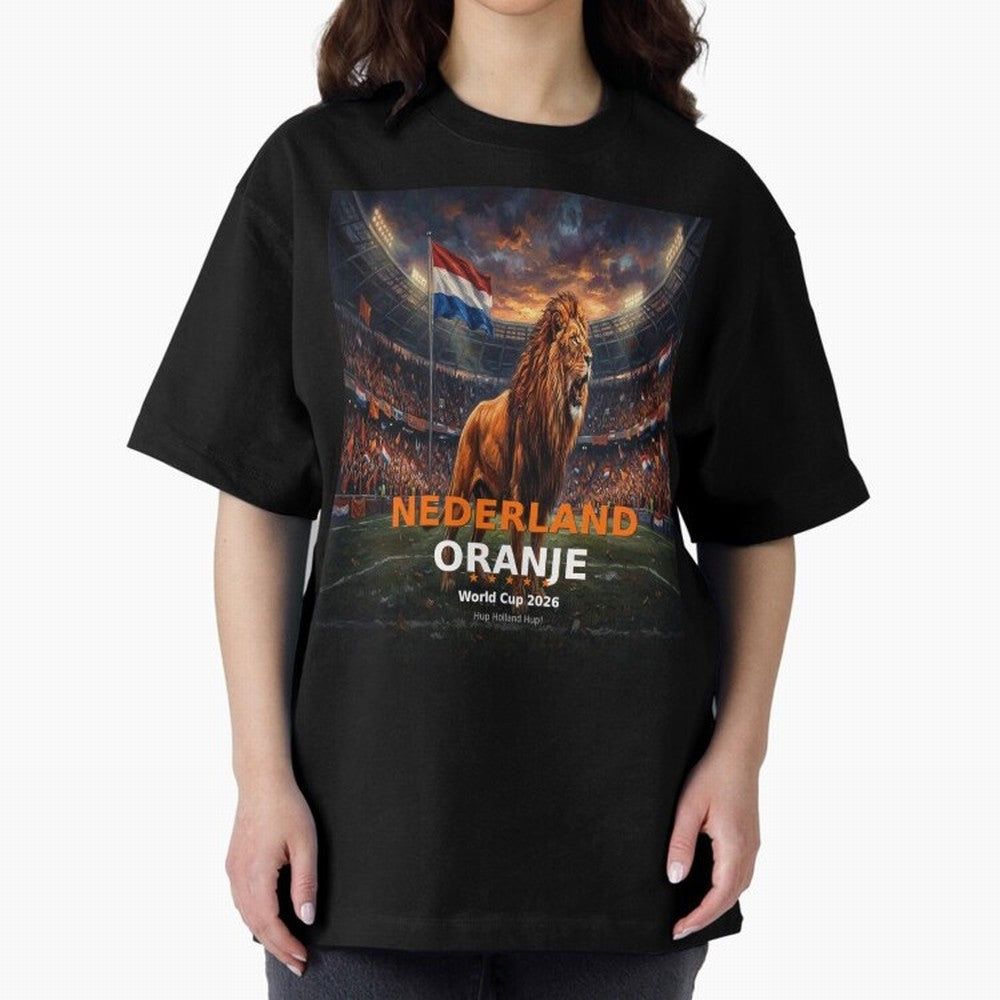 Nederland Oranje - World Cup 2026 Soccer Fan Tee Oversized T-Shirt Feel FIFA World Cup 2026 USA Canada Mexico Spirit, with Brazil, Neymar, Worldwide Fan Energy, Dramatic Goals, Stadium Lights and Championship Celebrations; Made for Collectors Who