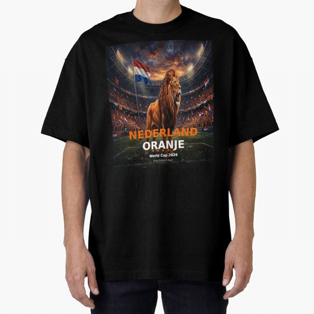 Nederland Oranje - World Cup 2026 Soccer Fan Tee Oversized T-Shirt Feel FIFA World Cup 2026 USA Canada Mexico Spirit, with Brazil, Neymar, Worldwide Fan Energy, Dramatic Goals, Stadium Lights and Championship Celebrations; Made for Collectors Who
