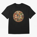 Vintage World Flags Soccer Ball,2026 International Football Graphic Gifts Tee Oversized T-Shirt Join the Countdown to Match Day Hype around FIFA World Cup 2026, CR7, Spain, Supporter Pride, Iconic Celebrations, Legendary Names and Global Match Day