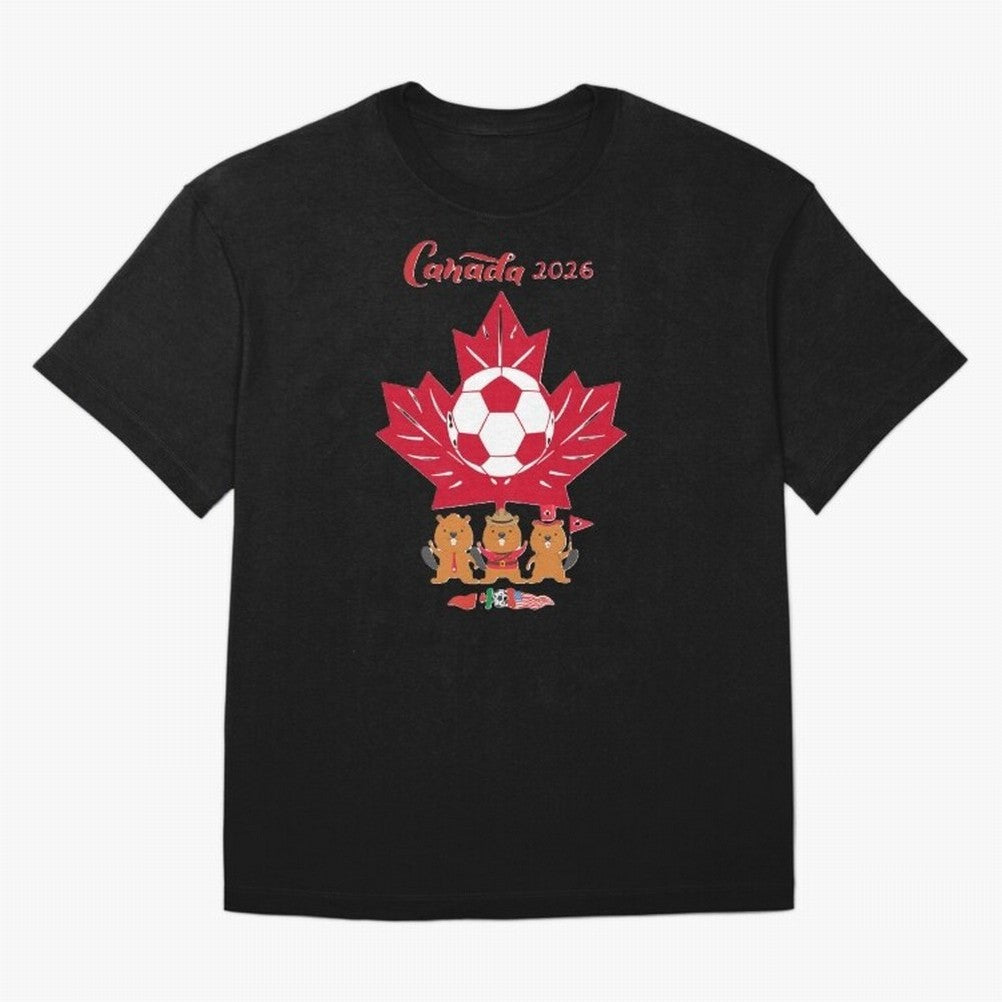Canada 2026 Oversized T-Shirt Step into FIFA World Cup 2026 Built around Neymar, Argentina and Brazil Energy, Championship Spirit, Famous Goals, Roaring Crowds and International Football Unity; Great for Watch Parties, Sports Bars, Family Nights,