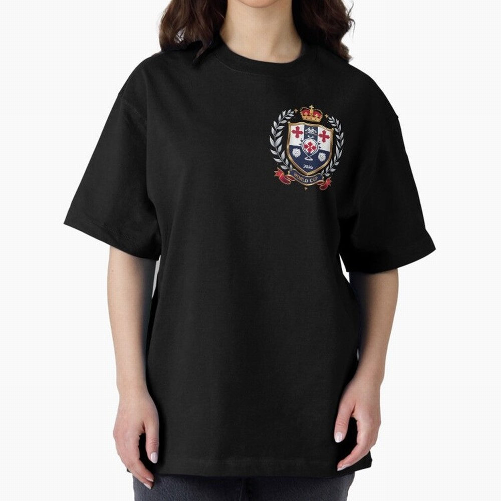 England World Cup 2026 Oversized T-Shirt Make Every Kick Count in FIFA World Cup 2026 Group Stage Celebrating Mbappe, France and Portugal Energy, Football Passion, Legendary Performances, Festival Vibes and Supporter Community; Perfect for