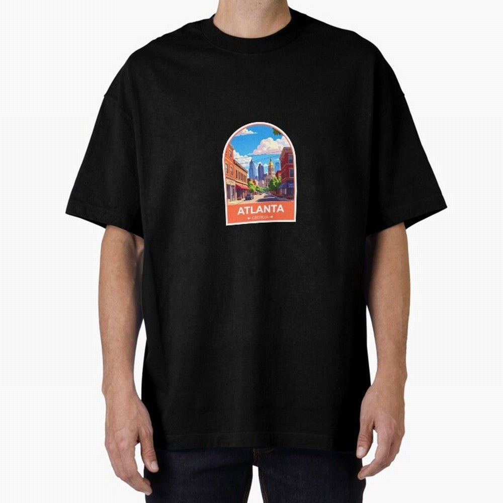 Atlanta Georgia Oversized T-Shirt Back the Journey through Global Football Passion for FIFA World Cup 2026 Group Stage, Centered on CR7, Argentina, France and Brazil, Goal Celebration Energy, Supporter Heritage, Football Icons and Worldwide
