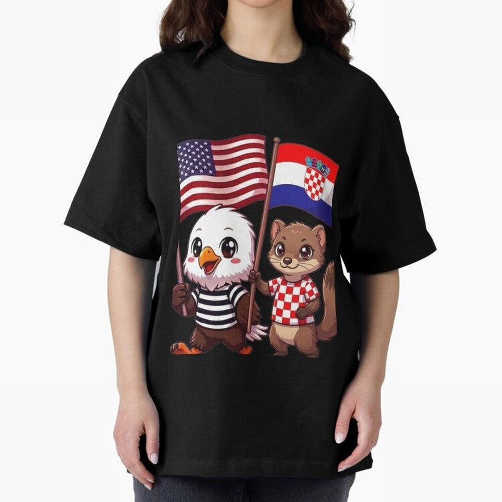 The American eagle and its friend, the Croatian marten Oversized T-Shirt Bring FIFA World Cup 2026 Built around Neymar, Haaland and Cristiano Ronaldo, Portugal Energy, Supporter Pride, Iconic Celebrations, Legendary Names and Global Match Day