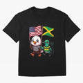 The American eagle and its friend, the Jamaican hummingbird Oversized T-Shirt Celebrate Unforgettable Nights in Global Football Passion for FIFA World Cup 2026, Built around CR7, Spain and Netherlands, Stadium Chants, National Pride, Trophy Dreams